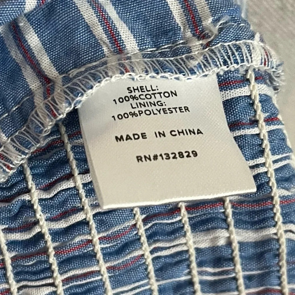 Superdown • Diya Blue White Striped Off Shoulder Dress - Picture 9 of 10